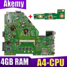 Placa base XinKaidi X550WE para ordenador portátil ASUS X550WAK X550WE X550W placa base original de prueba 4G RAM A4 CPU 2024 - compra barato