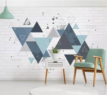 Custom wallpaper 3d muralS Nordic abstract geometric TV background wall hand painted wall papers home decor mural 3d wallpaper 2024 - buy cheap