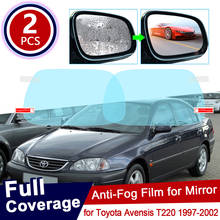 Filme anti-neblina para toyota avensis, espelho retrovisor à prova de chuva, cobertura completa, 200 1997, 2002, 2000, 2001 2024 - compre barato