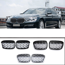 For BMW 7 Series G11 G12 Diamond Grille Meteor Style Front Bumper Grill Car Styling 2016+ 2024 - buy cheap