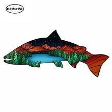 HotMeiNi 13cm x 5.2cm Funny Fish Car Styling Stickers Auto Vinyl Decals Motorcycle Laptop Refrigerator Vinyl Car Wrap 2024 - buy cheap