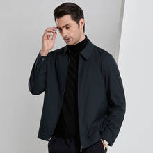 Chaqueta de negocios impermeable para hombre, abrigo delgado de mediana edad, coreano, de talla grande, ropa de marca de alta gama, novedad de otoño 2024 - compra barato