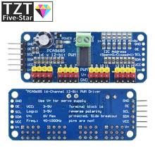 TZT-servocontrolador PWM de 16 canales y 12 bits, interfaz I2C, PCA9685 para Arduino, Raspberry Pi, módulo de escudo Servo DIY 2024 - compra barato