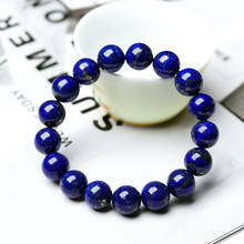 Lapis Lazuli Bracelets Men Natural Healing Energy Lazuli Bracelet Polished 8mm Lazurite Beads Bangle Pulsera Women Jewelry Gift 2024 - купить недорого