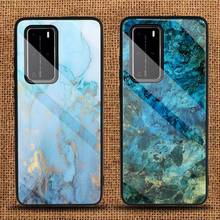 Marble Tempered Glass phone Case For Huawei P 20 30 40 LITE PRO MATE 20 LITE PRO 30 Honor 8A 8X 8C 9LITE 10 LITE V20 9X 20 PRO 2024 - buy cheap