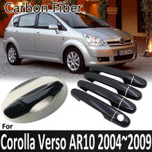 Black Carbon Fibe for Toyota Corolla Verso AR10 2004~2009 2005 2006 2007 2008 Chrome Door Handle Cover Refit Car Accessories 2024 - buy cheap