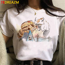 Camiseta de Miyazaki Hayao Totoro para mujer, ropa de calle grunge blanca, camiseta de estética para pareja, camisetas estéticas 2024 - compra barato