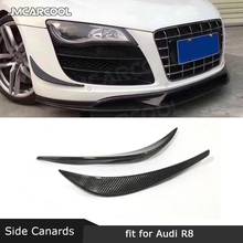 Carbon Fiber Front Bumper Trim Fins Side Canards Splitter Spoiler for Audi R8 2008-2015 Aprons Flaps Car Styling 2024 - buy cheap