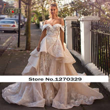 Vestido De Noiva Lace Wedding Dresses Luxury Backless Appliques Beaded Flowers Mariage Bride Dresses A Line Bridal Gowns 2024 - buy cheap
