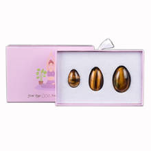 DropShipping Natural Tiger Eye Jade Yoni Egg Vaginal Tightening Kegel Exerciser Ben Wa Ball Feminine Hygiene Product With Box 2024 - buy cheap