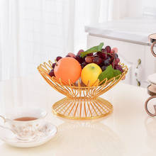 Cesta de hierro forjado para fruta, recipiente de almacenamiento, bandeja, mesa, cestas decorativas 2024 - compra barato