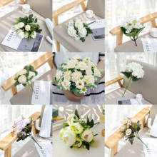 Пион Роза из искусственного шелка Цветы для украшения дома свадебный букет для невесты высокое качество искусственный цветок для гостиной 2024 - купить недорого