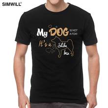 My Shiba Inu Tshirt Unique Casual Cotton Tee for Men Short Sleeves O Neck Japan Dog T Shirt 2024 - buy cheap