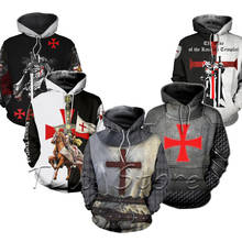 TLW Medieval costume Knights Templar Oversize Hoodies 3D Print Sweatshirts Warm Hip Hop style Clothes Men Pullover Hoodie Jacket 2024 - buy cheap
