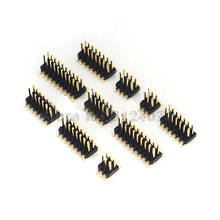 SMT-aguja de doble fila de 1,27mm, 2x3/4/5/6/7/8/10/12/15/20/25/30/40/50pin, parche DIP, cabezal macho de aguja conector 2024 - compra barato