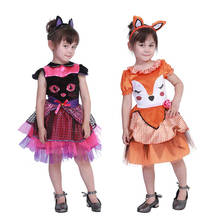 Snailify костюм на Хэллоуин для детей малышей кота платье костюм для девочек лиса косплей на день рождения очим карнавал 2024 - купить недорого