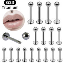 90PCS G23 Solid Titanium Ball Top Labret  Ear Cartilage Tragus Forward Helix Piercing Basic Lip Ring Ear Lobe Earrings Jewelry 2024 - buy cheap