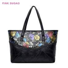 Sugao-Bolso de hombro de cuero rosa para mujer, Cartera de diseñador de lujo, a la moda, 2019 2024 - compra barato