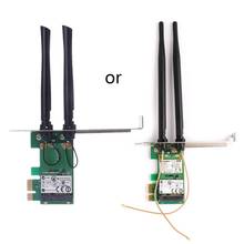 Adaptador de tarjeta PCI-E inalámbrico para ordenador de escritorio, PCI-1X de 300M con antena doble no desmontable, Wlan, AR9281 2024 - compra barato