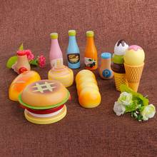 Brinquedo infantil de madeira, conjunto de corte de comida e frutas para cozinha, presente para crianças 2024 - compre barato