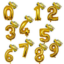 2 шт Мини школьный автобус грузовик фольги Воздушные шары 32 дюйма золотые цифры воздушные шары 1 2 3 4 5 6 7 8 лет вечерние украшения на день рождения Детские игрушки 2024 - купить недорого