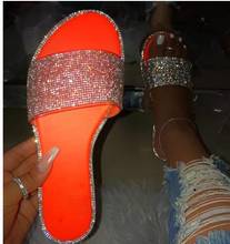 2020 New Summer Women Crystal  Woman Bling  Soft Female Candy Color Flip Flops Outdoor Ladies Slides Hot Beach Shoes 2024 - buy cheap