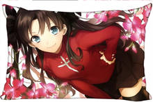 Personalizado fronha tohsaka rin retângulo zíper travesseiro lance capa de travesseiro 45x35cm (um lado) impresso 2024 - compre barato