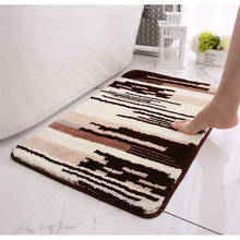 Fashion hot  New flocking home door stripe slip mat house hold bathroom bathroom Comfortable Bath Paddoor absorbent mat door mat 2024 - buy cheap