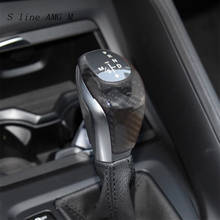 Accesorios de modificación Interior de coche, pegatinas de decoración de cambio de marchas de fibra de carbono para BMW X1 F48 2 Series F46, estilo de coche 2024 - compra barato