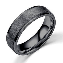 LETAPI Black Gold Silver Color Matte Ring for Woman Girl Gift Punk Vintage Stainless Steel Ring Never Fade Jewelry 2024 - купить недорого
