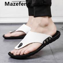 Новое поступление 2020, летние мужские шлепанцы Mazefeng, высококачественные пляжные сандалии, нескользящая мужская обувь, повседневная обувь, оптовая продажа 2024 - купить недорого