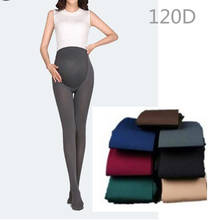 1 шт. 120D вельветовые Колготки для беременных женщин большого размера, леггинсы плюс Колготки для беременных женщин, штаны для беременных 2024 - купить недорого