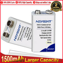 HSABAT 0 цикл 1500 мАч 9В 6F22 батарея для мультиметра микрофон игрушка дистанционное управление KTV использовать высококачественный запасной аккумулятор 2024 - купить недорого