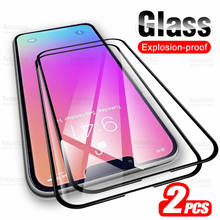 2 pçs capa completa de vidro temperado para iphone 13 pro max protetor de tela de vidro aiphone aifon i telefone 13pro 13 mini película protetora 2024 - compre barato
