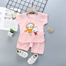 Lovely Kids Girl Clothing Piggy Rabbit Cartoon Clothes Baby Children T-shirt Suit Girl Clothes For Little Girl Boy Outfit Sets 2024 - buy cheap