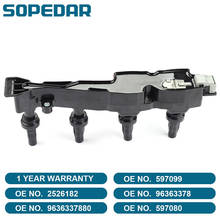 SOPEDAR-bobina de encendido para coche, para Peugeot 9636337880, 597080, 597099, 206, 307, Citroen Berlingo, Xsara, C2, C3, C4, 1.1L, 1.6L 2024 - compra barato