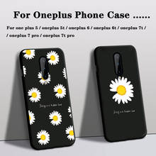 Funda de teléfono para oneplus 5 5t 6 6t 7 t 7 t pro 7pro, carcasa de silicona one plus 5t 6t 7 t pro oneplus 6 7, carcasa de flor Rosa Floral 2024 - compra barato