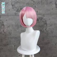 Anime Re:Life In A Different World From Zero Ram Rem Short Blue Pink Wig Cosplay Costume Prop 2024 - buy cheap