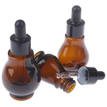 Botella vacía de pipeta para Perfume, contenedor de vidrio ámbar con gotero, rellenable, 10/20/30/ml, 1 ud. 2024 - compra barato
