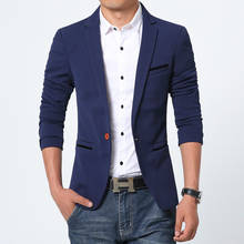 Moonspecial-Blazer de lujo para hombre, traje Masculino ajustado de algodón de alta calidad, marca de moda, novedad, Primavera 2024 - compra barato