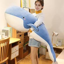 50-150CM Oversized Soft Whale Marine Animal Toy Pillow Cute Whale Plush Toy, Creative Blue Whale Doll Birthday Gift for Children 2024 - buy cheap