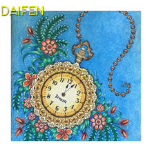 Full Square Diamond embroidery pocket watch clock flower necklace Full Round Diamond mosaic 5D DIY Diamond painting Cross stitch 2024 - buy cheap