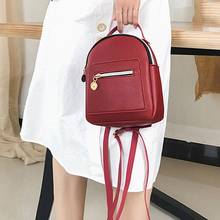 Mini Women PU Leather Backpack Teenage Girls Fashion New Small Bagpack  Multi-Function Female School Backpack 2024 - buy cheap