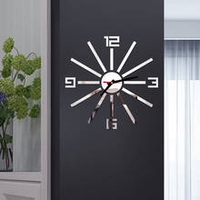Acrylic Wall Clock DIY digital Wall Clock 3D Mirror Surface Sticker Silent Clock Home Office Decor wall Clock for bedroom office 2024 - buy cheap