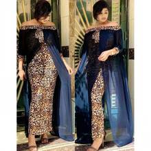 Dashiki African Dresses For Women Fashion Loose Leopard Maxi Long Split Gown Leisure Outdoor Patchwork Strapless Sexy Dress 2024 - buy cheap