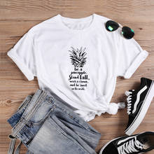 Be A Pineapple Fashion T-shirt Women Summer Cotton T Shirt Women Harajuku O-neck Ladies Top Tee Shirt Femme Black & White 2024 - buy cheap