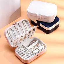 Double Layers Earrings Ear Stud Necklace Ring Jewelry Storage Box Case Organizer Jewelry Box Storage Box Ring Display Case 2024 - buy cheap