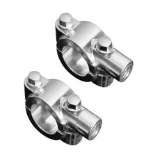 2 braçadeira de montagem do espelho para guidão, motocicleta, dirt bike atv, suporte de 10mm, 7/8" 2024 - compre barato