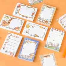 100 Sheets Cute Bread Lovely Rabbit Portable N Times Memo Pad Sticky Notes Notepad School Office Stationery Supplies 2024 - buy cheap
