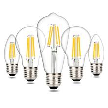 LED Candle bulb C35 G45 ST64 vintage lamp E14 LED E27 A60 220v LED Globe 2W 4W 6W 8W 12W Filament Edison LED Light Bulbs 2024 - buy cheap